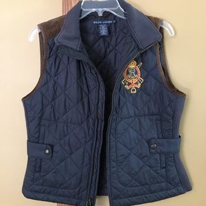 Quilted Vest Ralph Lauren SZ L Navy